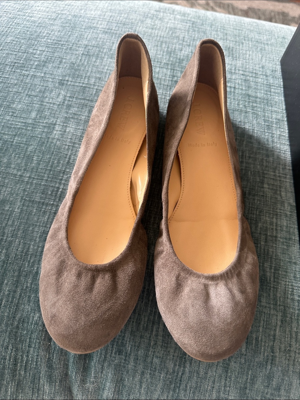 J. Crew Women's Suede Ballet Flats Cece- Taupe